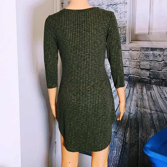 RMD LOS ANGELES FOREST GREEN RIBBED DESIGN SOFT TUNIC BLOUSE WOMEN'S SIZE XS - Picture 4 of 7